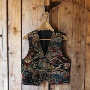 ❄️ 50% off winter Denim Republic vintage needlepoint attraction men’s vest S/M